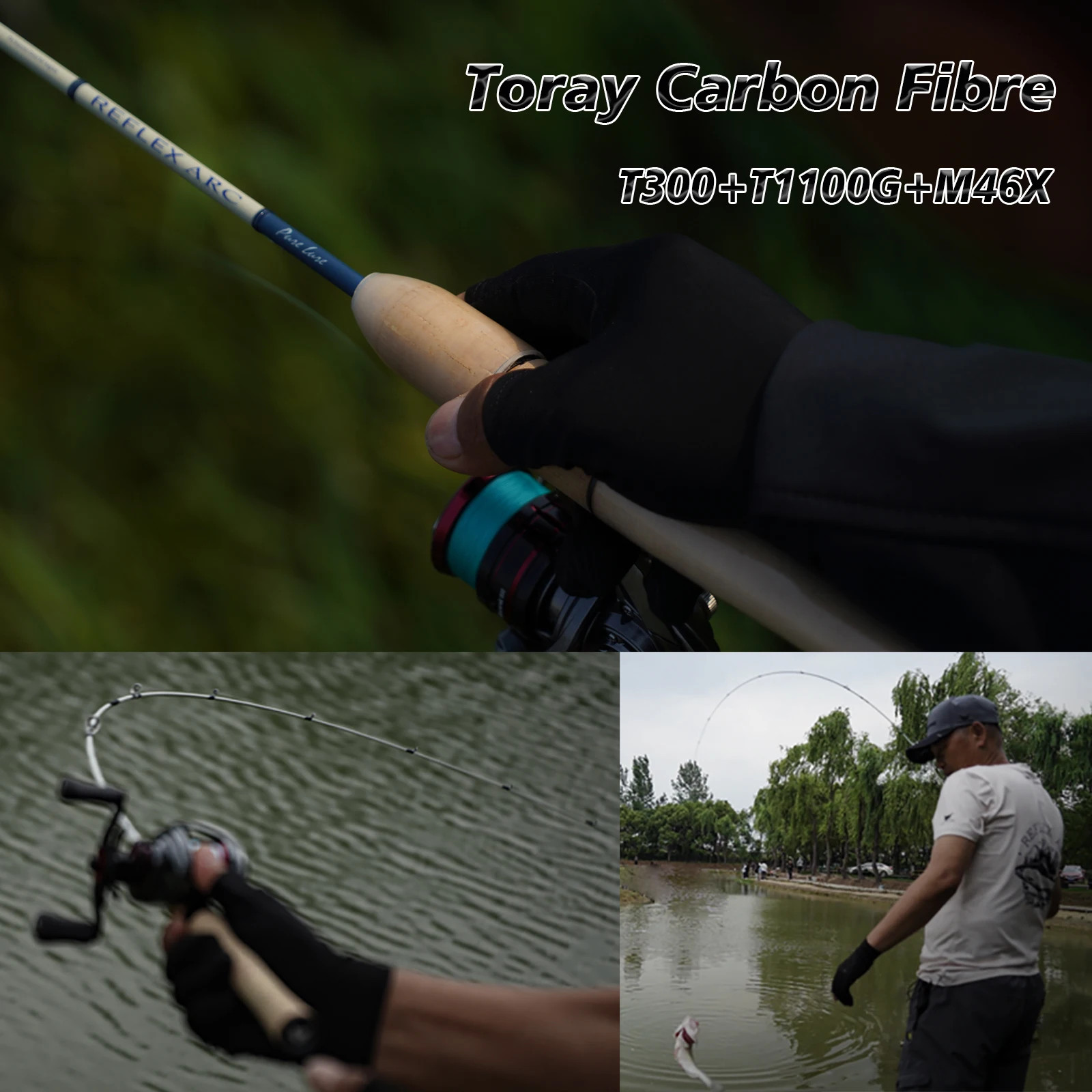 PURELURE REFLEX ARC Flick Cast BFS Rod 6FT Toray Carbon T1100 SIC