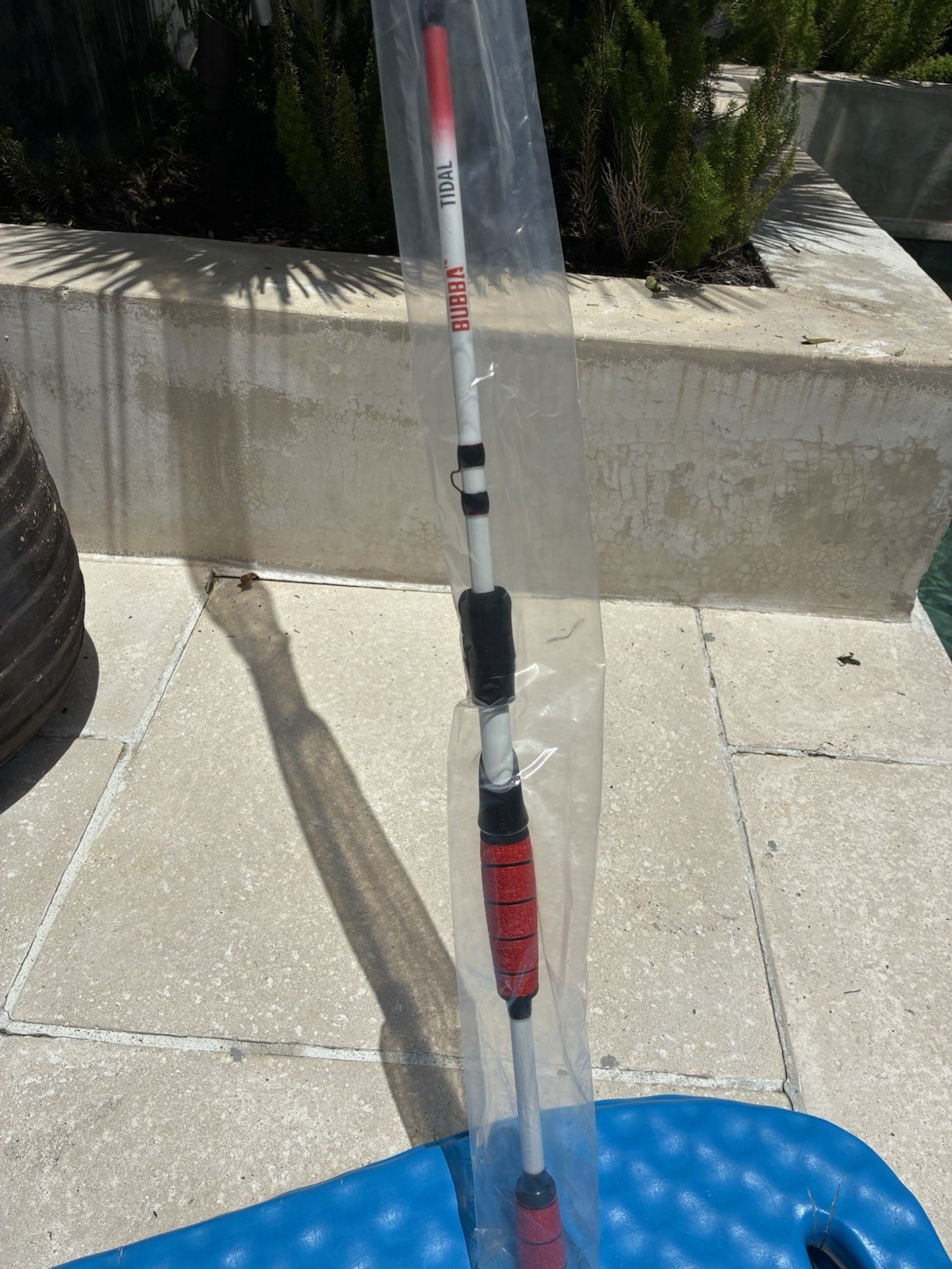 Bubba Tidal Fishing Rod/Pole – White Red Black w/ Clear Plastic Sleeve