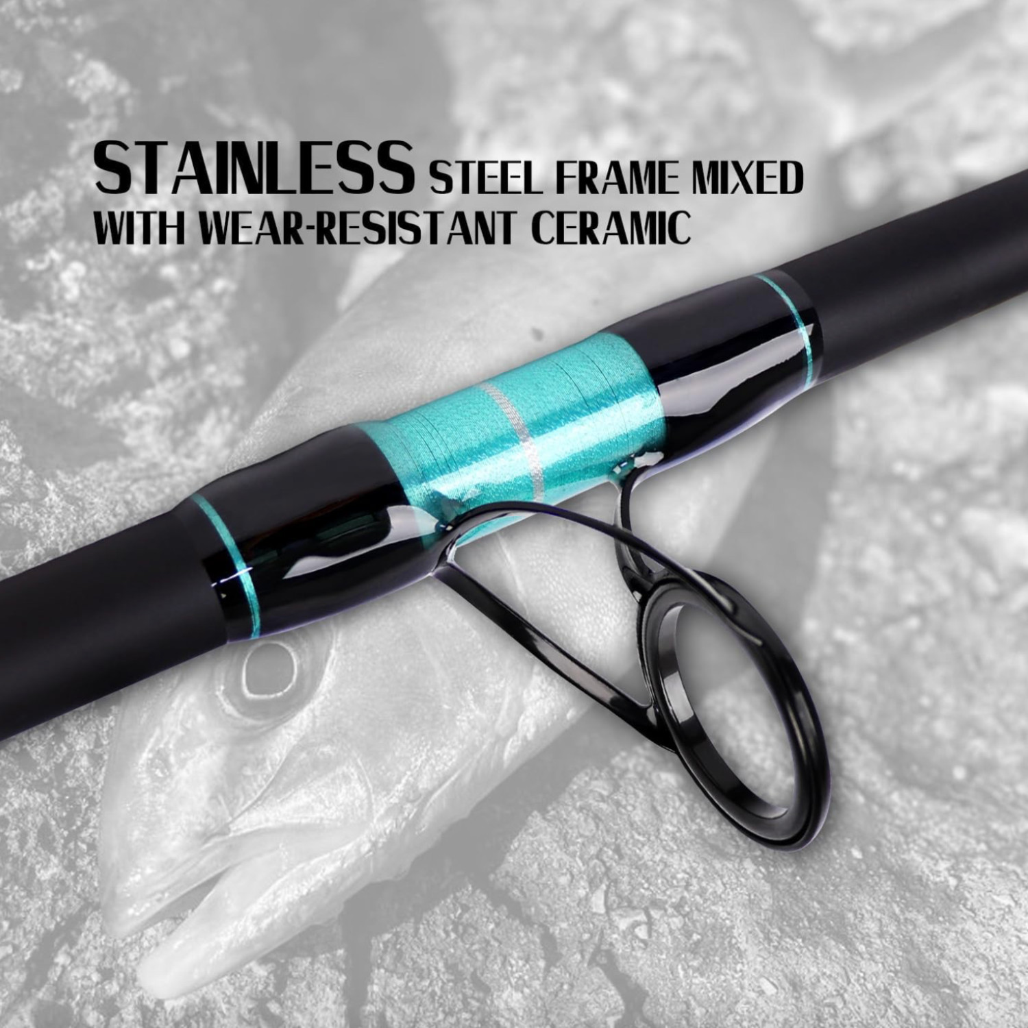 Fiblink 9FT Carbon Fiber Travel Surf Fishing Rod 4-Piece Spinning Saltwater