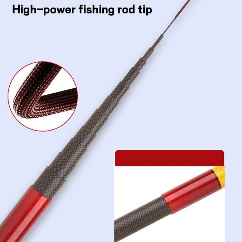 Carbon Fiber Fishing Rod Telescopic Ultra-light Hard Pole Stream Rods 1.8m-5.4m