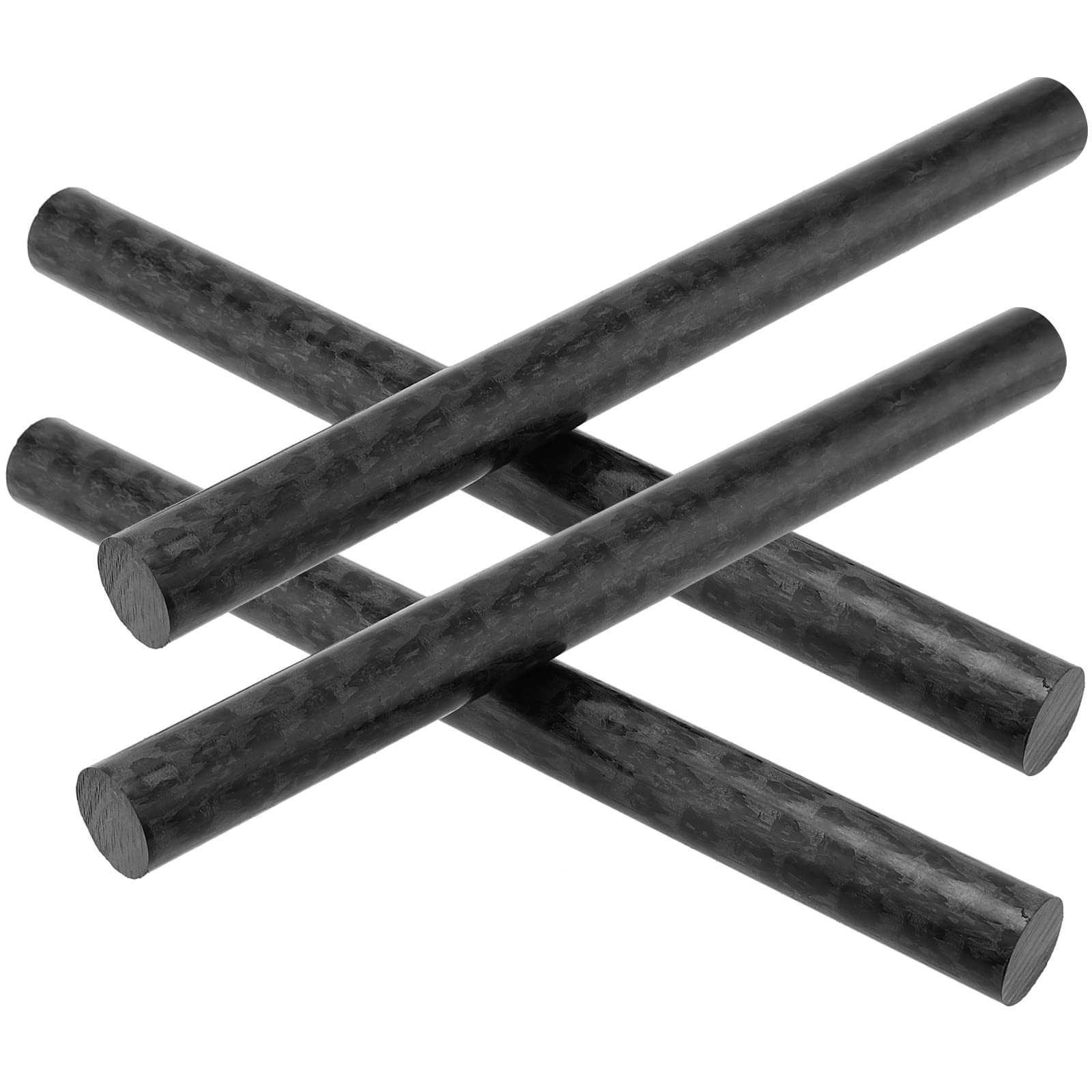 MANCHAP 4 Pack 12in Acetal Copolymer Rods Black Plastic Round Stock POM Rods x