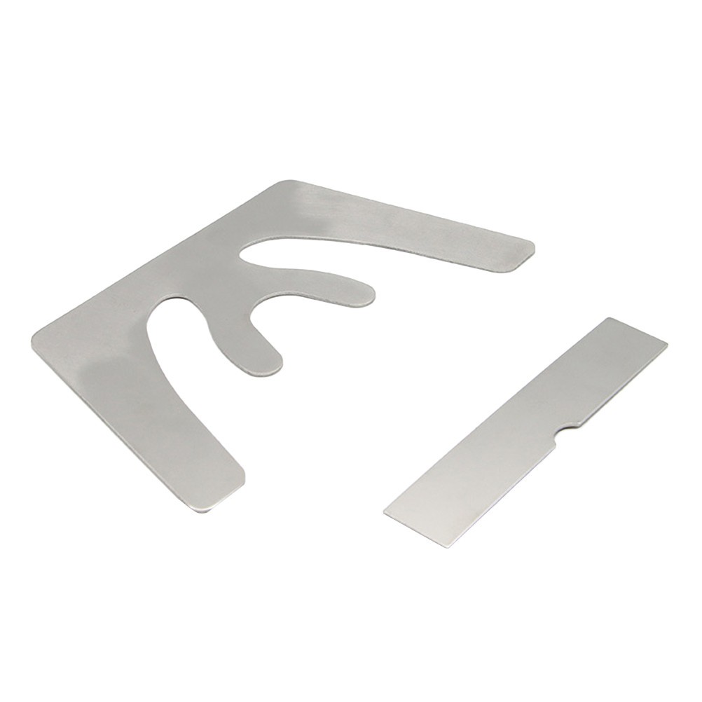 2 Pcs Stainless Steel Plate Fox Plane
