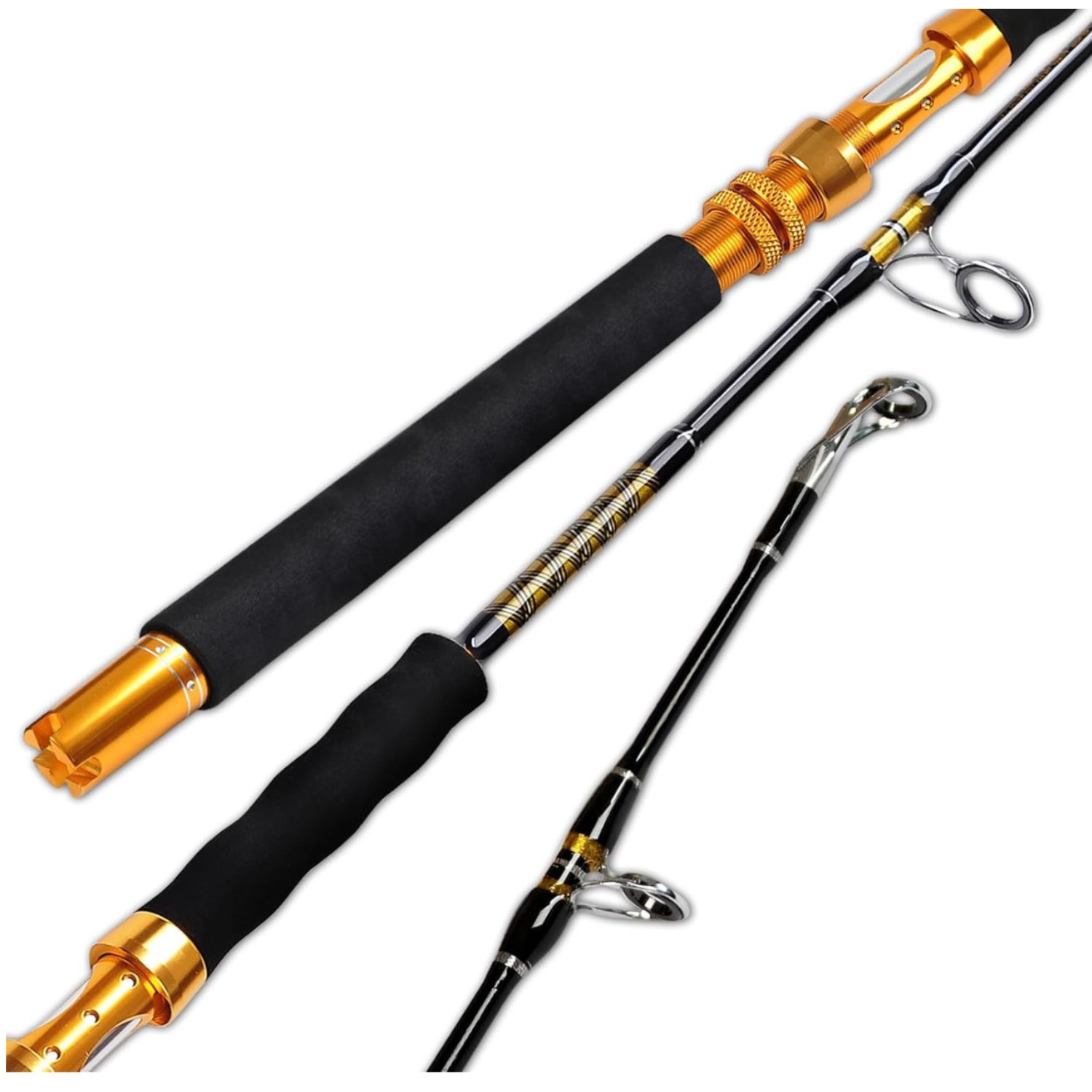 Fiblink 5’6″ Heavy Saltwater Jigging Spinning Rod 80-120lb Offshore Tuna Pole
