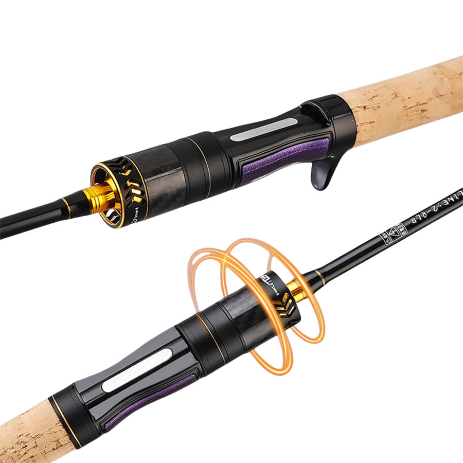 MAKFISH Spinning Rod 6ft 6.6ft 2-8lb Fast Casting Fishing Carbon Rod Trout Cork