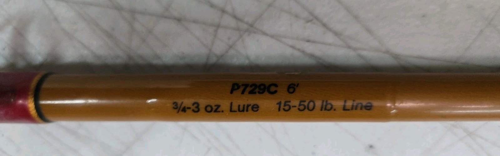 Vintage Fenwick Pacificstik 15-50 lb Fishing Rod 6′ Model P279C E-glass Salt