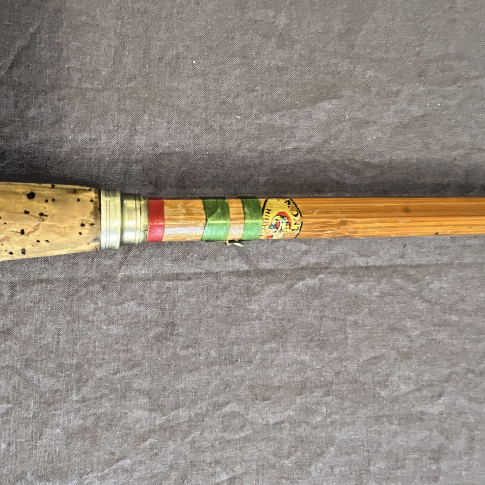 Montague Rapidan Bamboo 9ft 3pc Spinning Rod Cork Handle Moderate Med Vintage