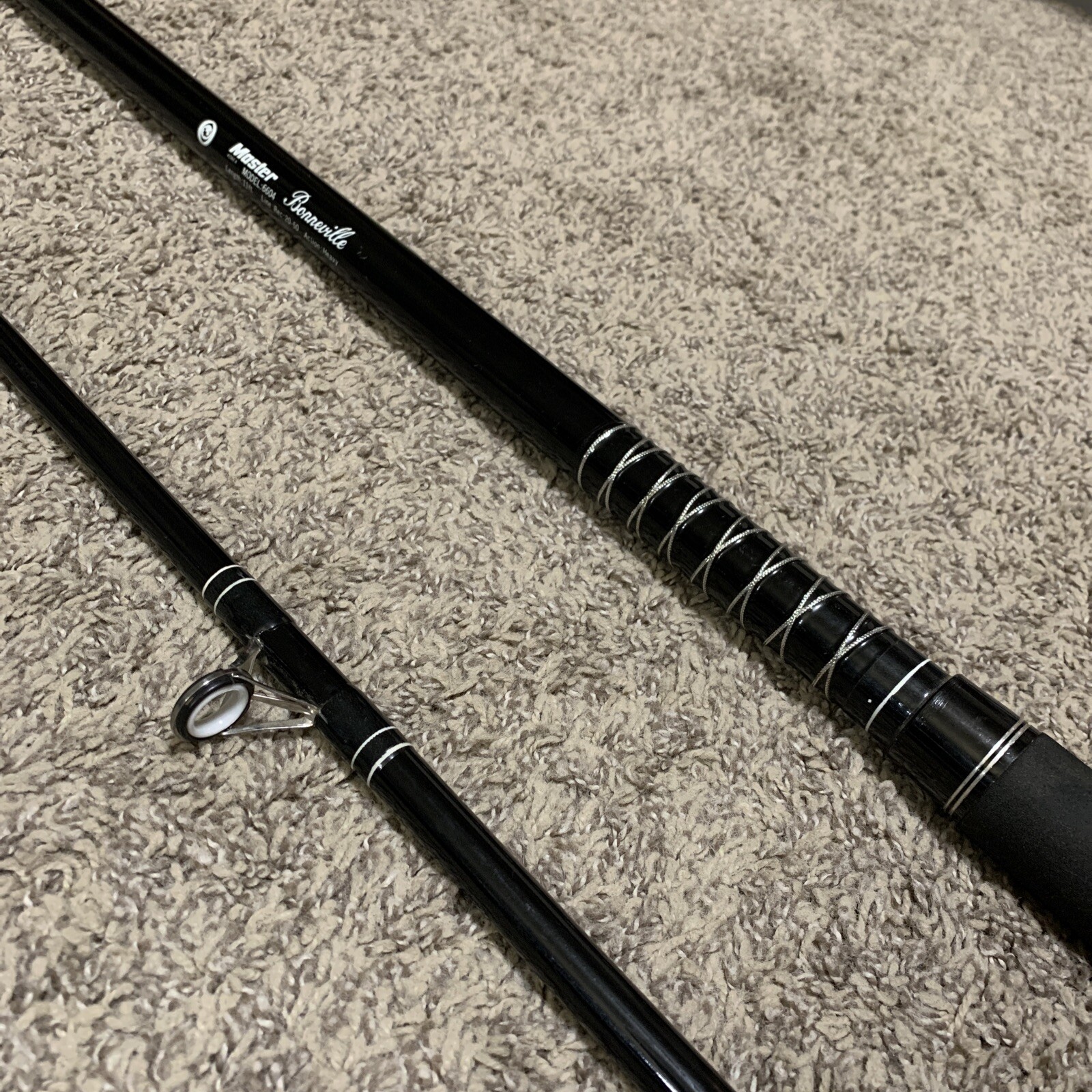 Master 6000 Series Bonneville Model 6604 11 ft Fishing Rod 2 Pc Rod Heavy Action