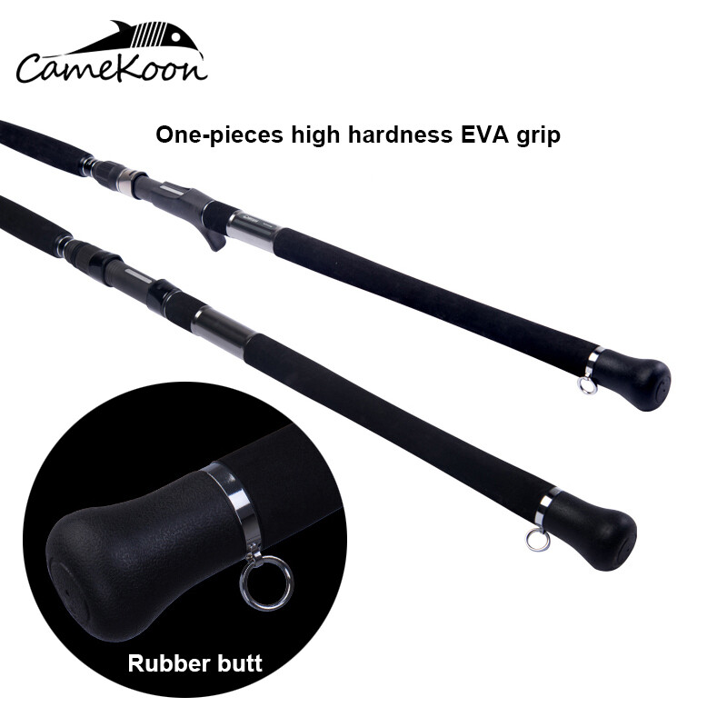 CAMEKOON Boat Rod 7’48”,8’50”,9’51” 2PCS Carbon Deep Sea Heavy-Duty Fishing Pole