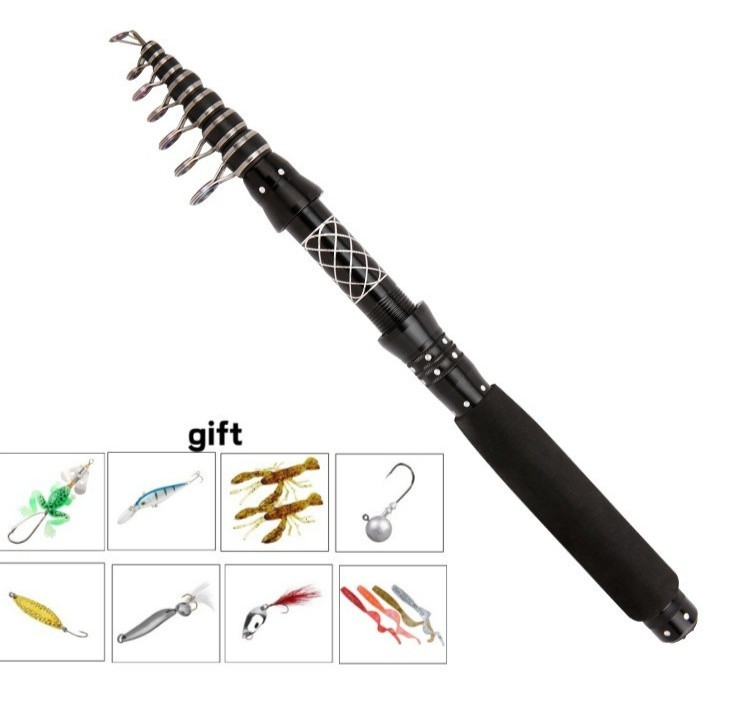 Portable Telescopic Fishing Rods Carbon Fiber Trout Travel Rod Lightweight Pole