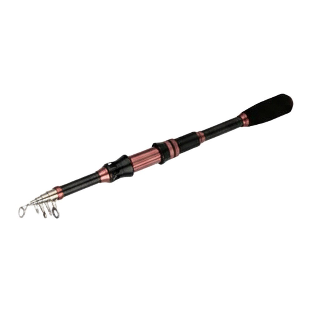 Sea Fishing Rod Carbon Fiber Shrink 180cm Black Pink with Reinforced Reel Seat