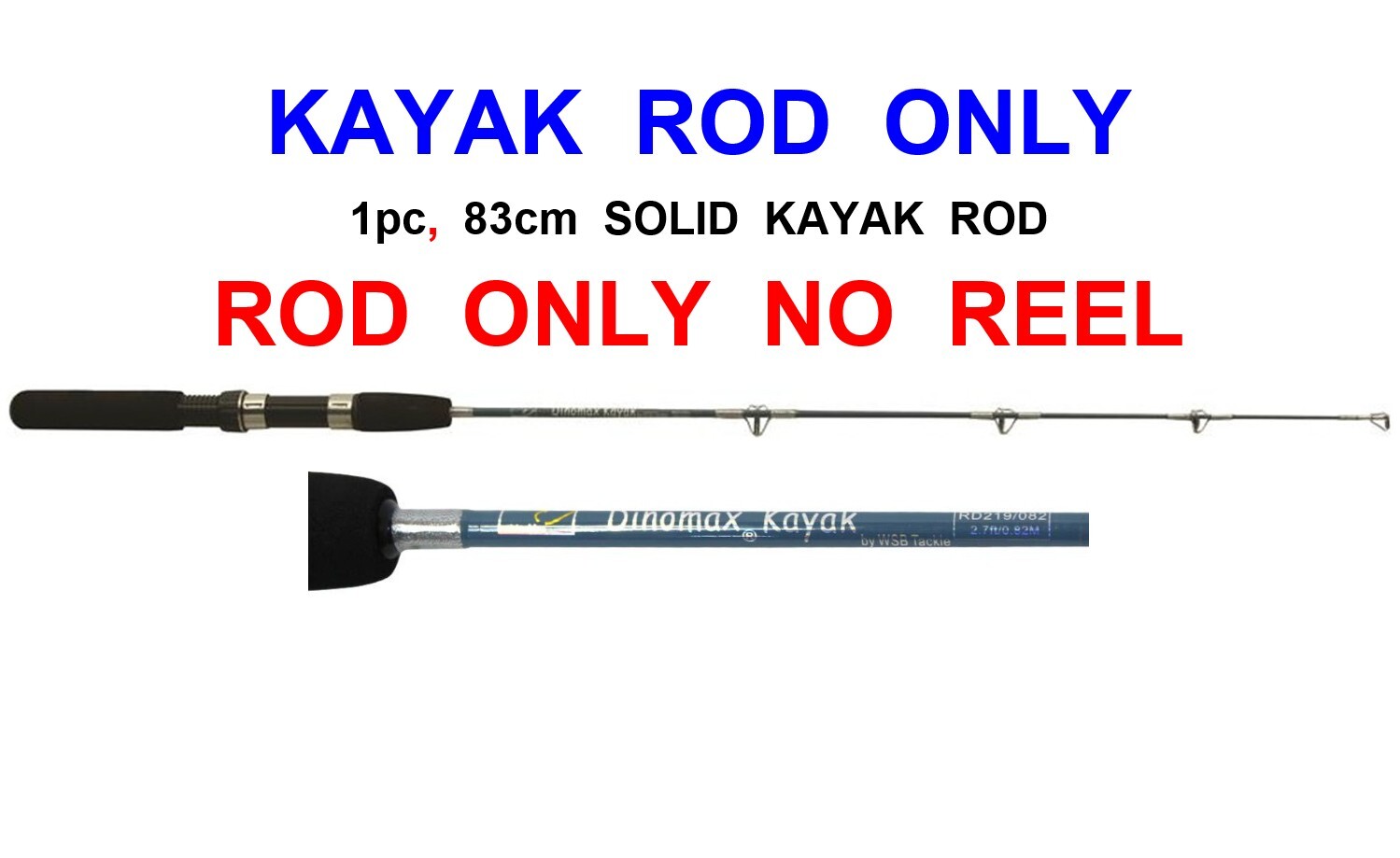 DINOMAX KAYAK ROD & REEL COMBO KAYAK CANOE BOAT SEA FISHING TACKLE COD POLLOCK
