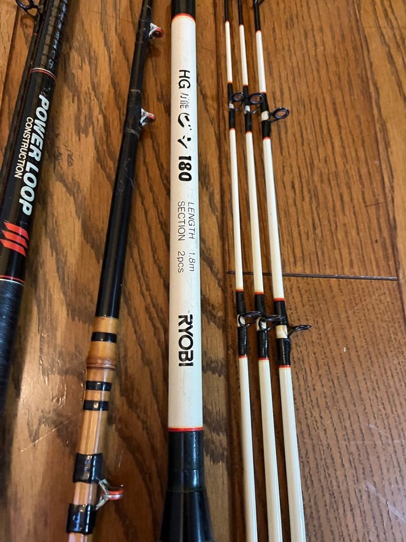 Ryobi Daiwa Boat Fishing Rods Set of 5 NFT Power Loop Fune 30-240T, 50-80号 Used