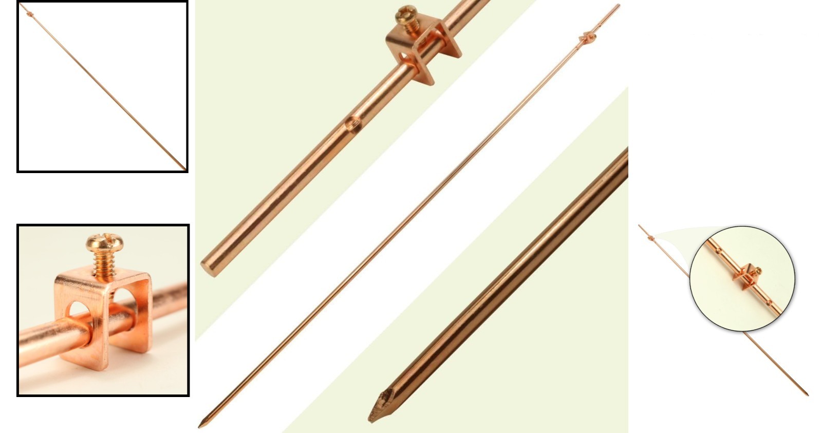 Professional 4ft Copper Ground Rod for Antenna & Generator Safety Installation