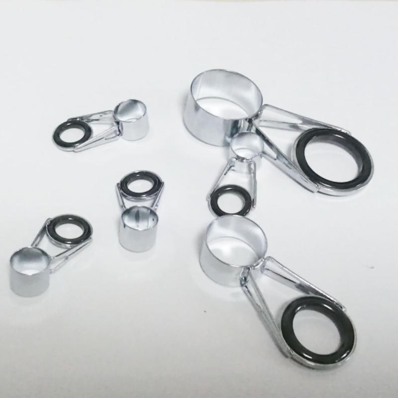 1set High Carbon 7 Packs Sea Rod Accessories Carbon Steel Section Guide Ring Acc