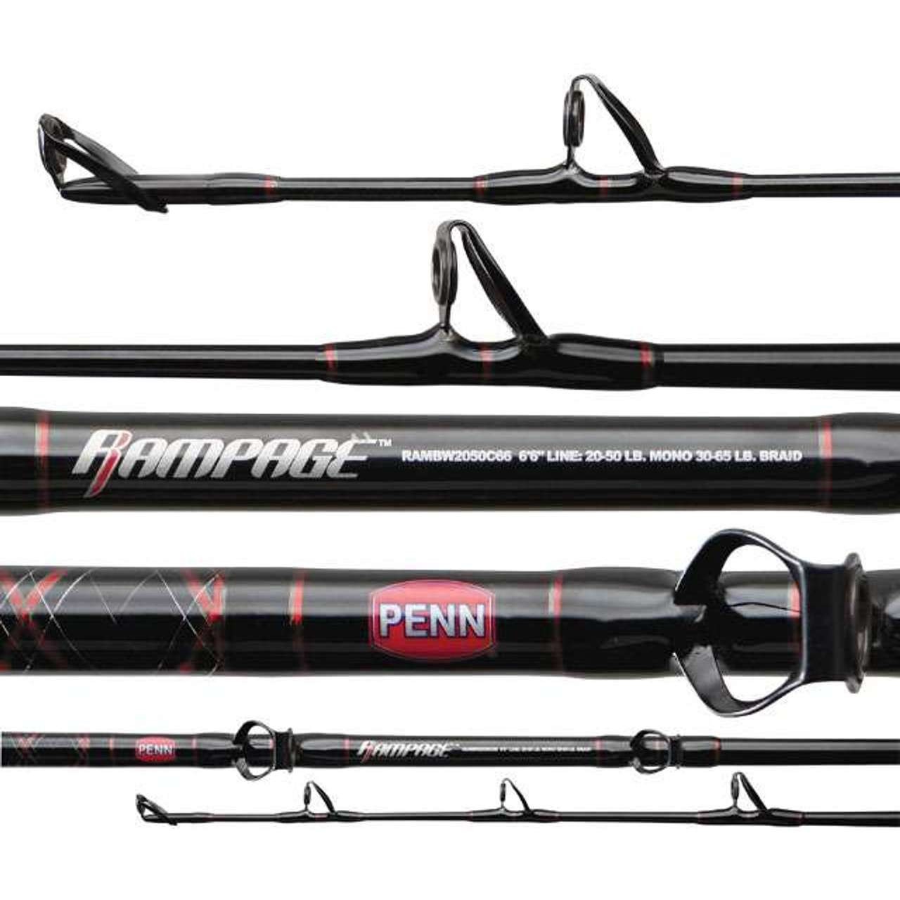 {2-PACK} Penn Rampage Casting Boat Rod – RAMBW2050C66