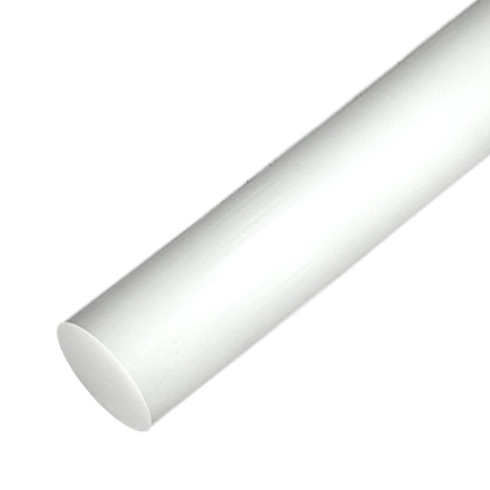 1Pack Round Acetal Copolymer Rods – 2 -Inch Diameter and 12-Inch Length Opaqu