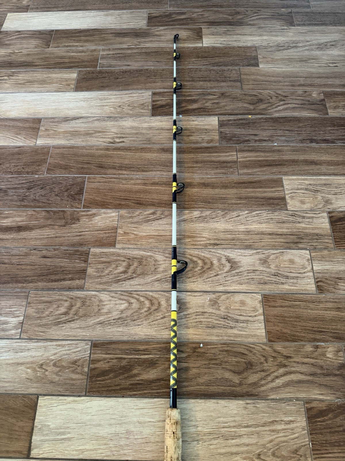 Vintage Custom Big Game Fishing Rod With Fuji Triple Foot Guides Penn Fenwick
