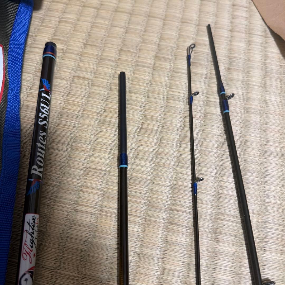 Routers S56UL 56″ Fishing Lure Rod Blue/Black with Rod Case Used