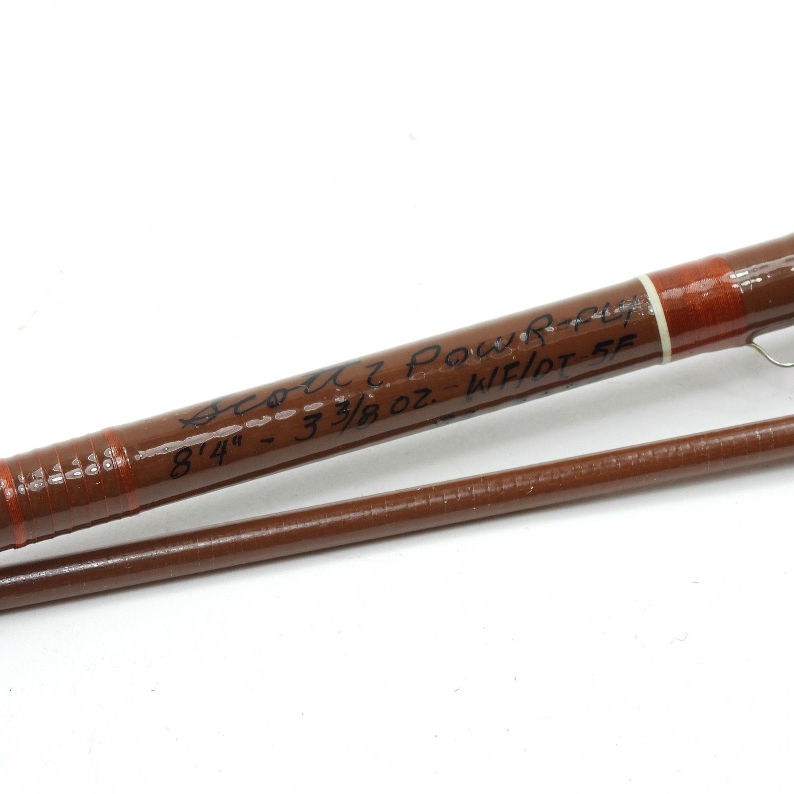 Scott Powr-Ply Fiberglass Fly Rod. Model F-84. 8’ 4″. 5wt. W/ Tube & Sock.