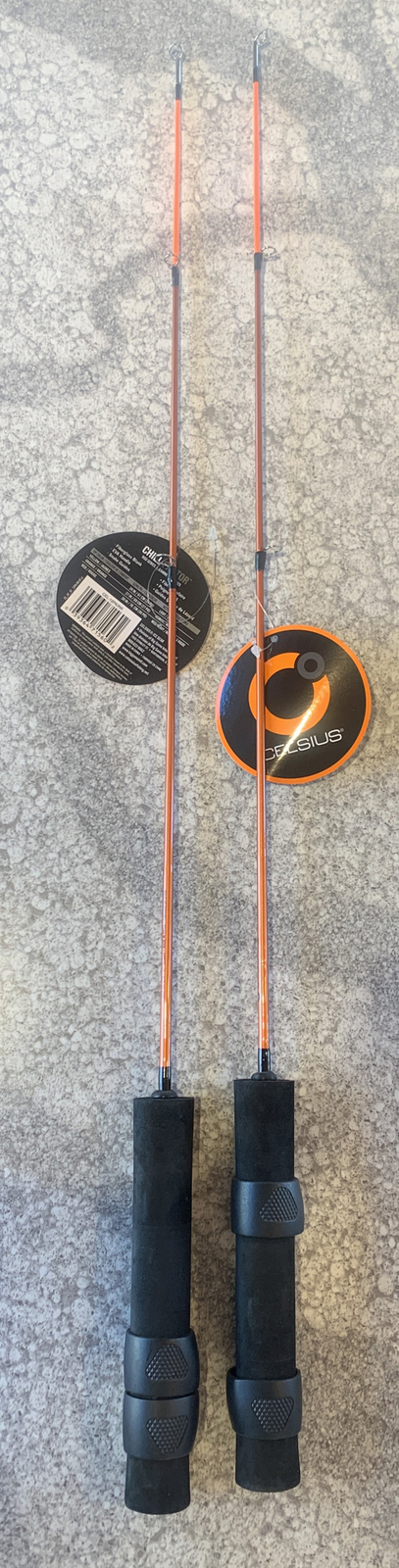 2 Pieces Celsius Chill Factor Ice Fishing Jigging Rod 27” Medium