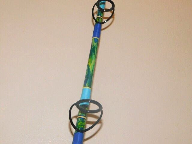 CUSTOM SPINNING ROD MAHI BLUE GREEN YELLOW MARBLE 25-50 LB 7′ NEW
