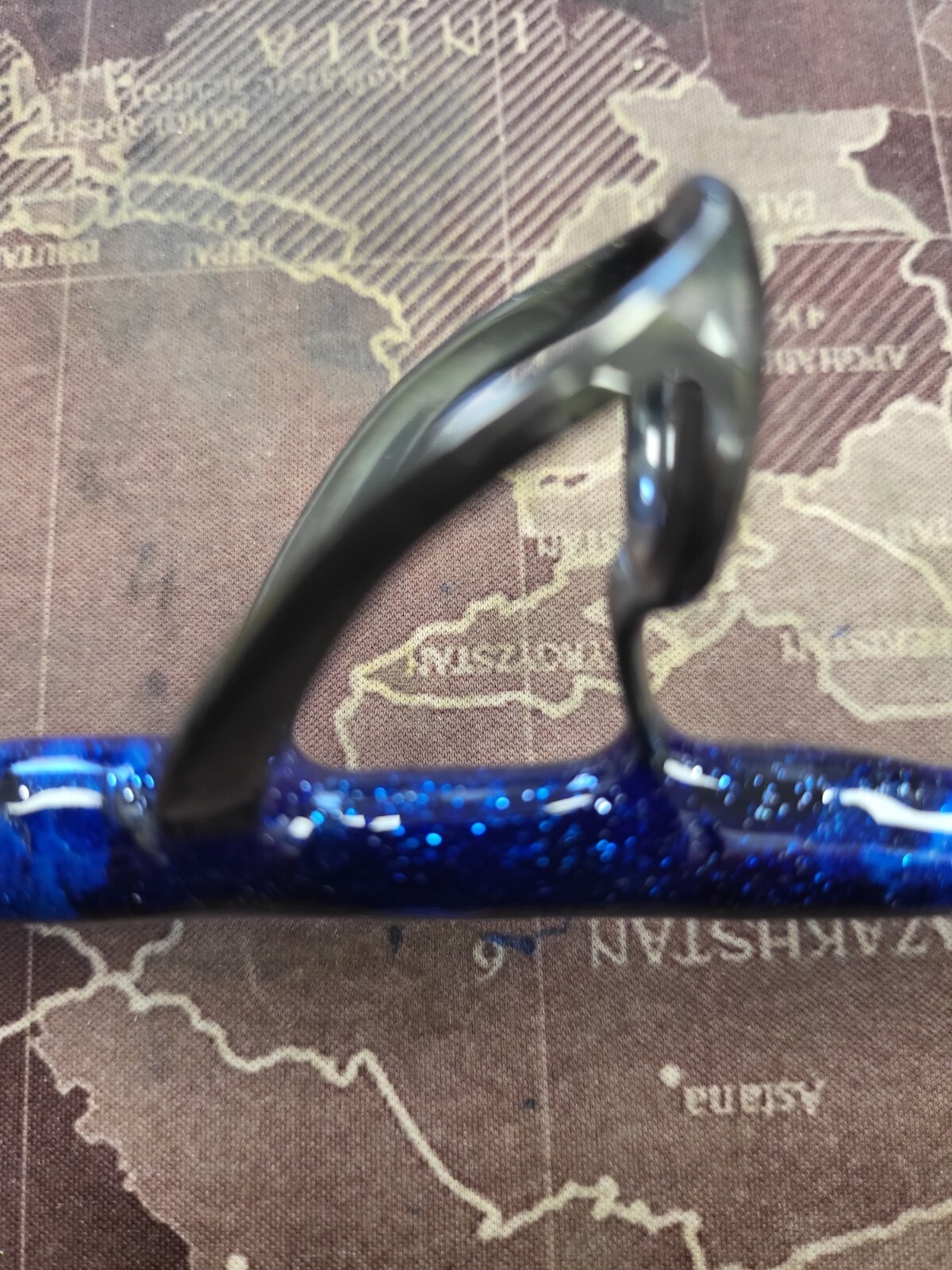 Custom Fishing Rod with Real Alligator Skin Grips and Awesome Paint Job