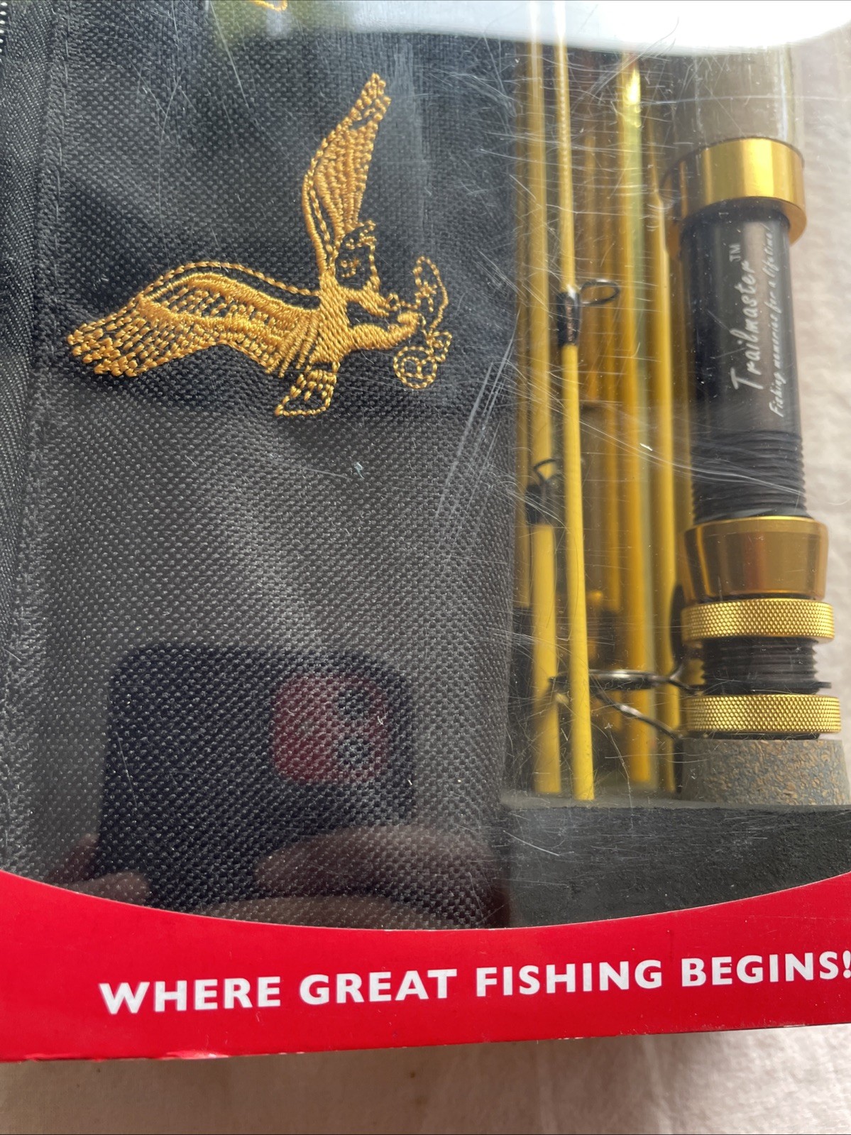 NEW Eagle Claw Trailmaster 7’ Spin Fly Travel Rod Multi Piece Pack Pole Case NIB