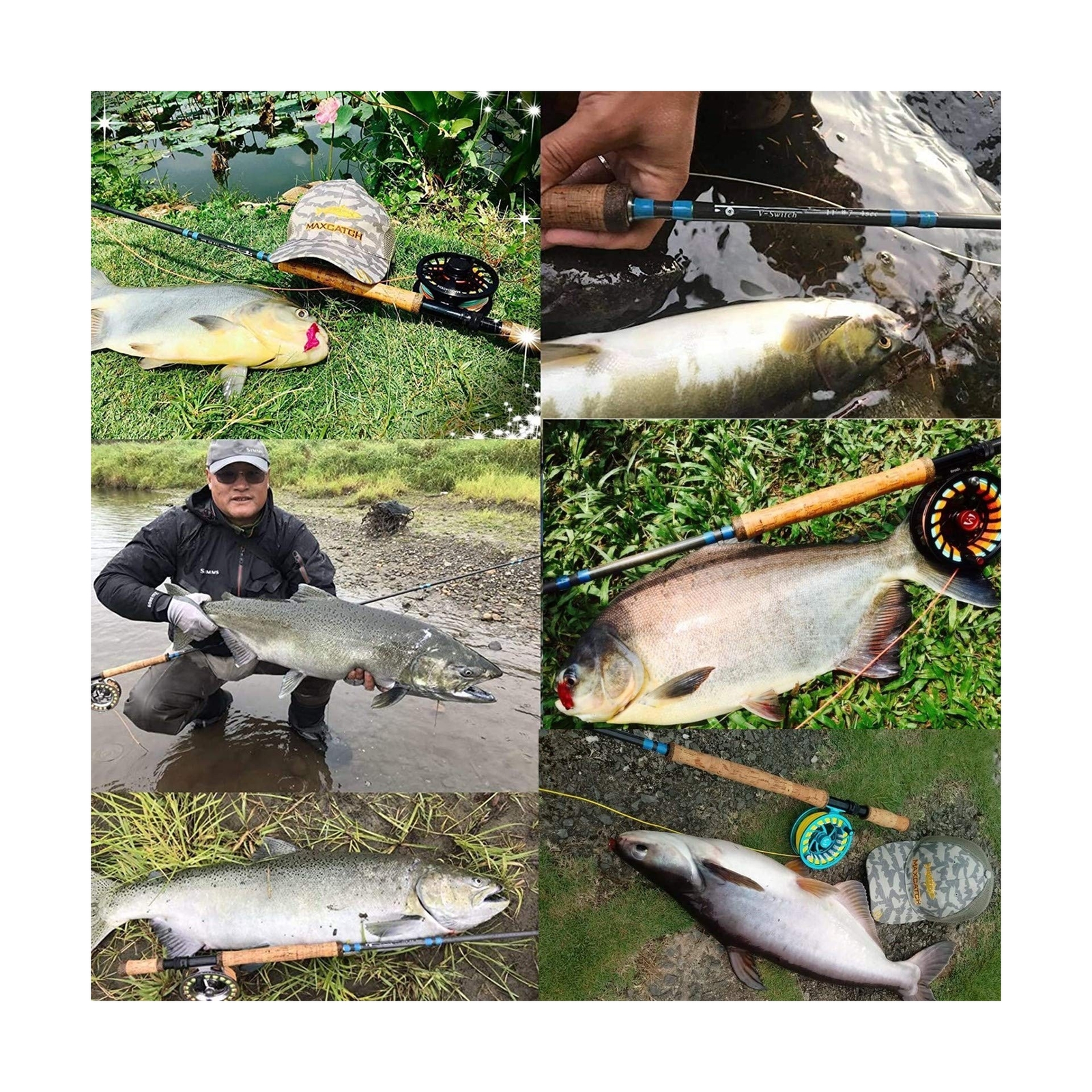 M MAXIMUMCATCH Maxcatch Two-Handed Switch Fly Rod Carbon 4-Piece Switch Rod F…
