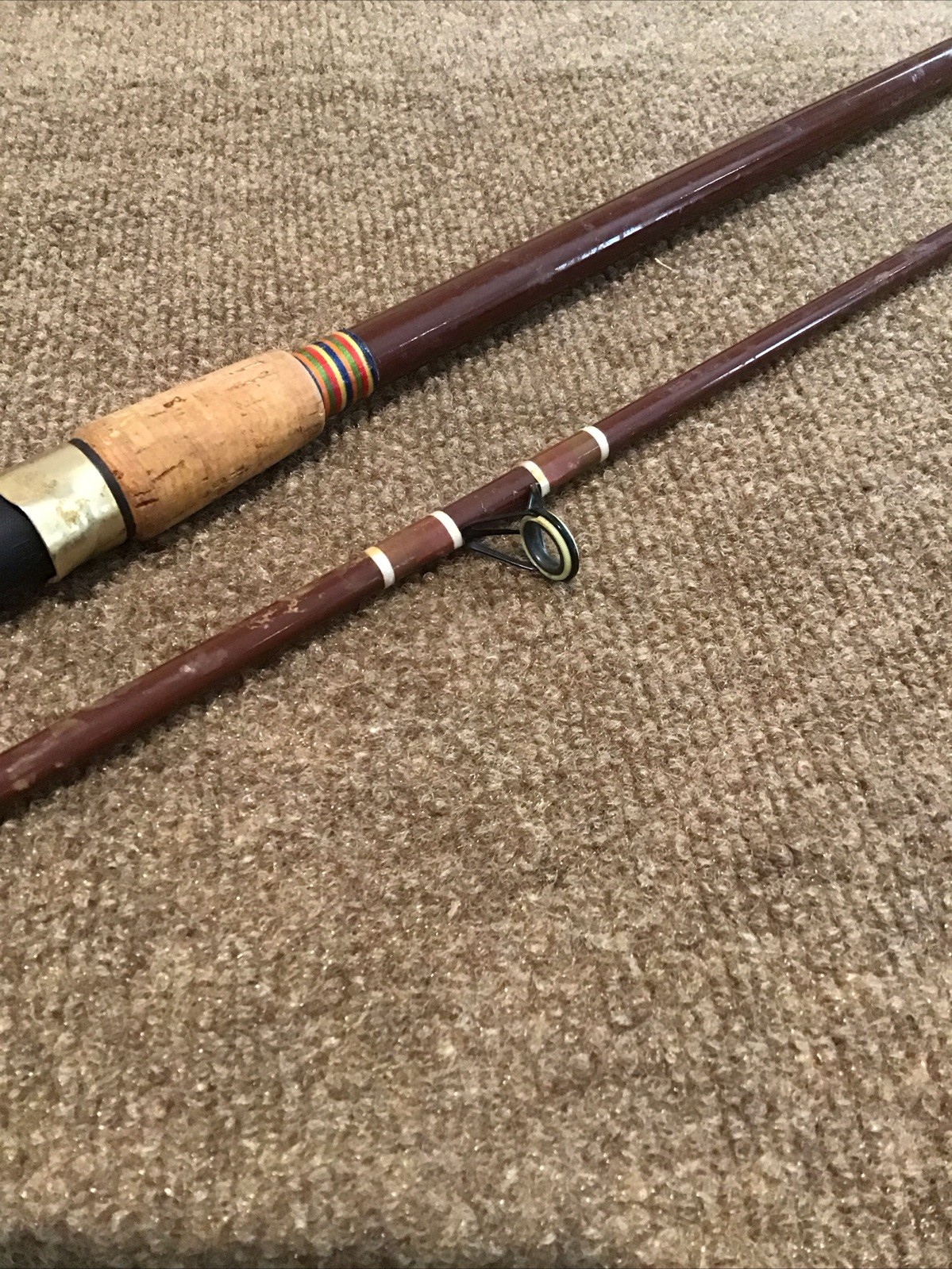 Vintage Fenwick Woodstream 12′ 2-pc FS1440 Spinning Rod USA Custom Fiberglass