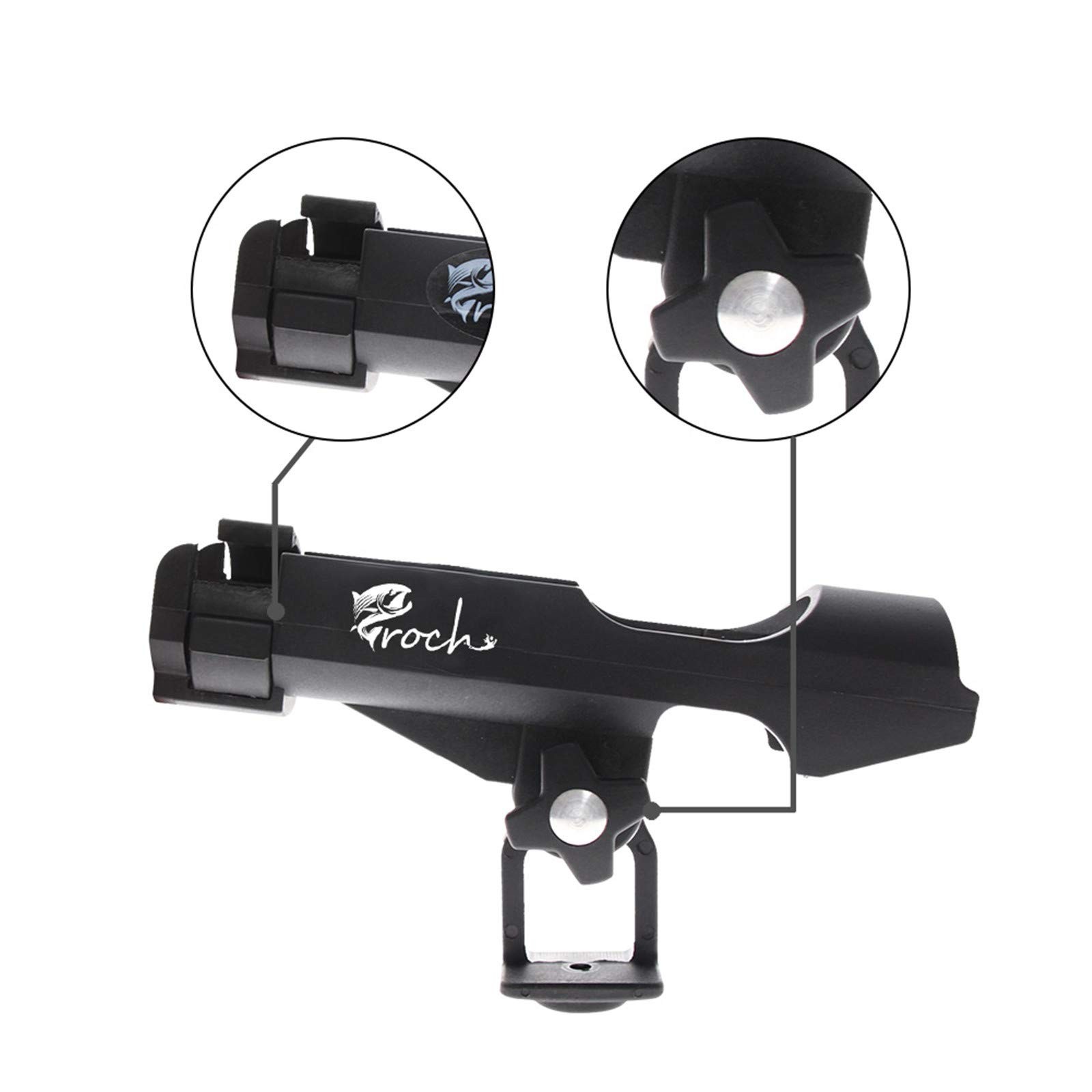 Croch Fishing Rod Holder Boat Rods Holder Folding Holder Large Clamp Opening