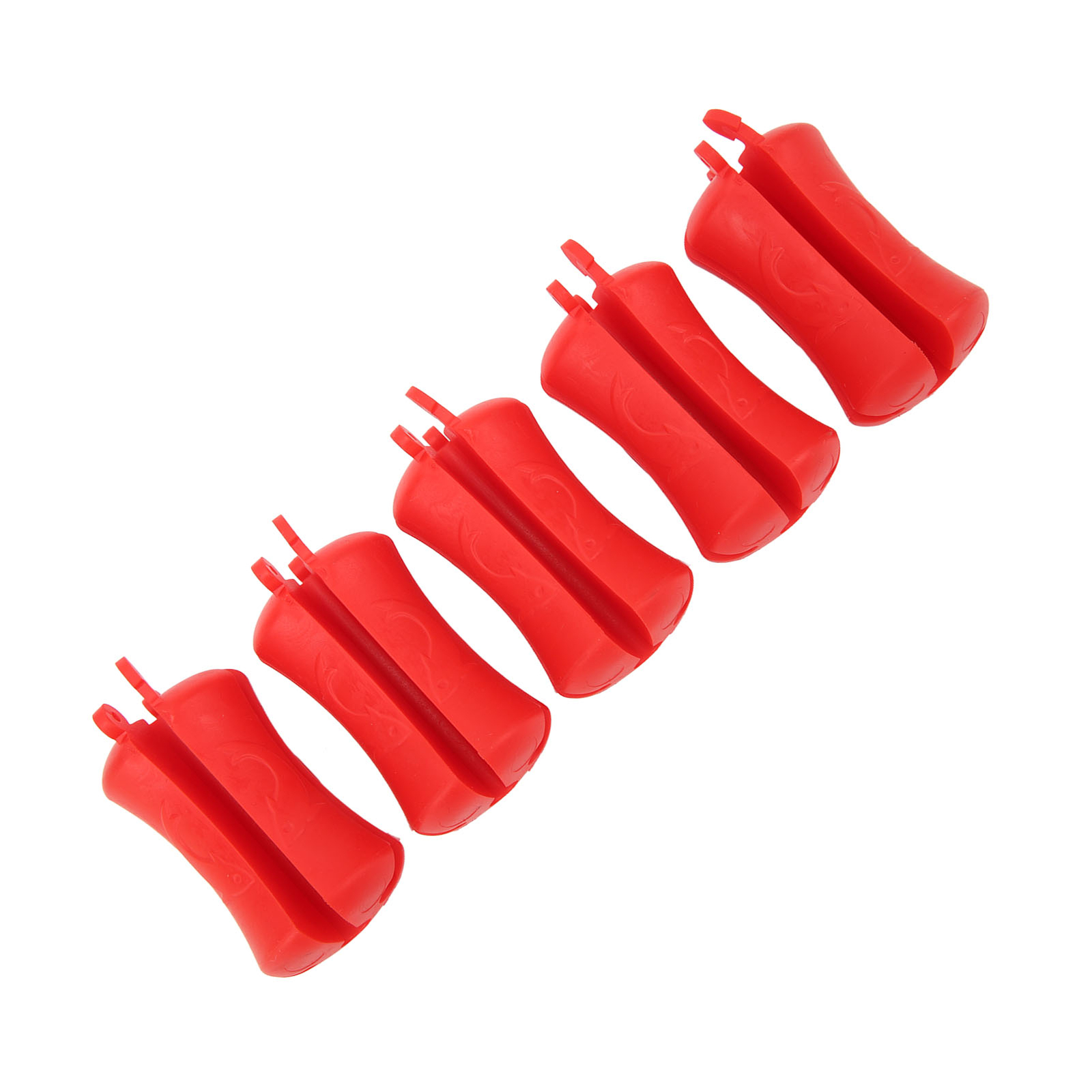 (Red)5PCS Portable Fishing Rod Fixed Ball Silicone Reusable Fishing Rod CH