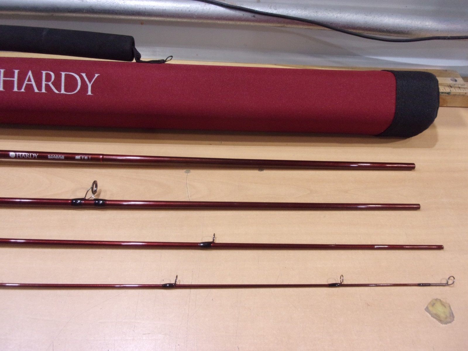HARDY SHADOW FLY ROD and case 9 foot 9 weight