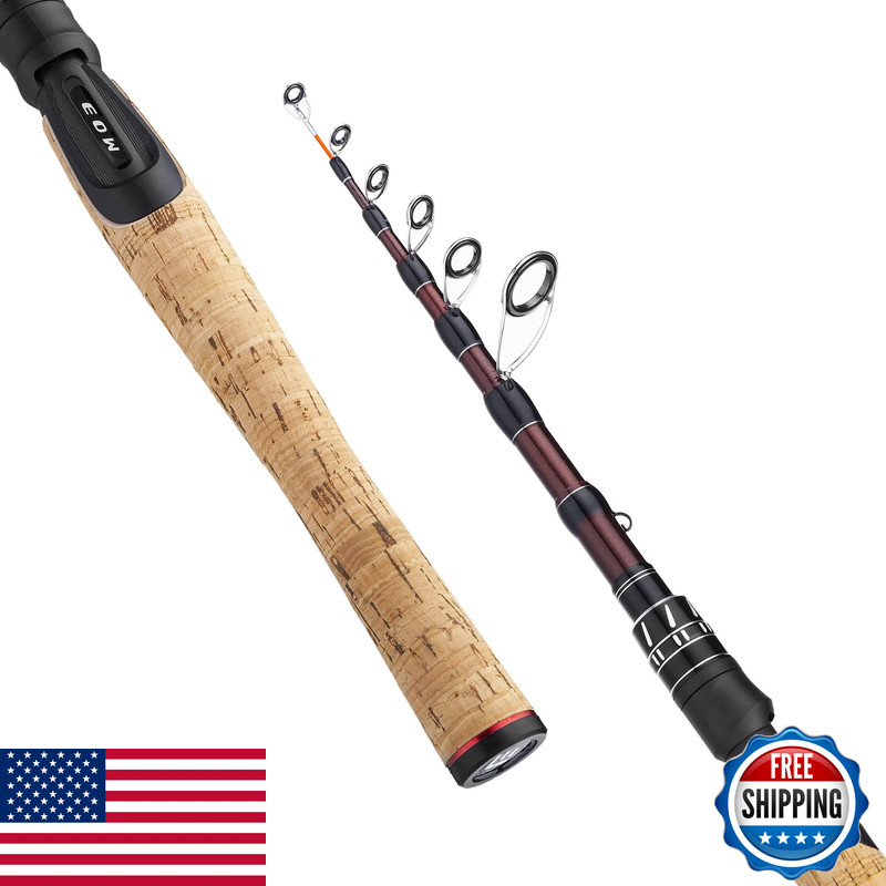 Eow Xpedite Portable Telescopic Fishing Rods Spinning Casting 24T Carbon Blanks