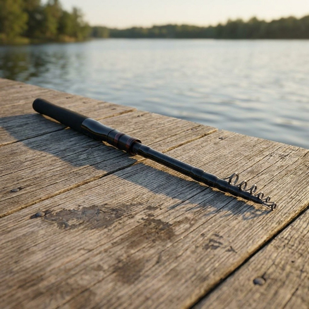 Compact Fishing Rod Telescopic Carbon Fiber for Easy Transportation 42cm
