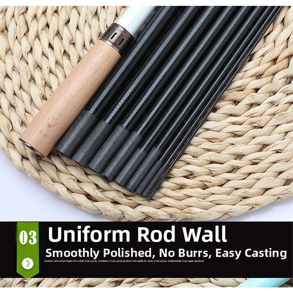 Carbon Fiber Stream Rod Lightweight 1.2m to 2.4m 27cm Collapsible Fishing Rod