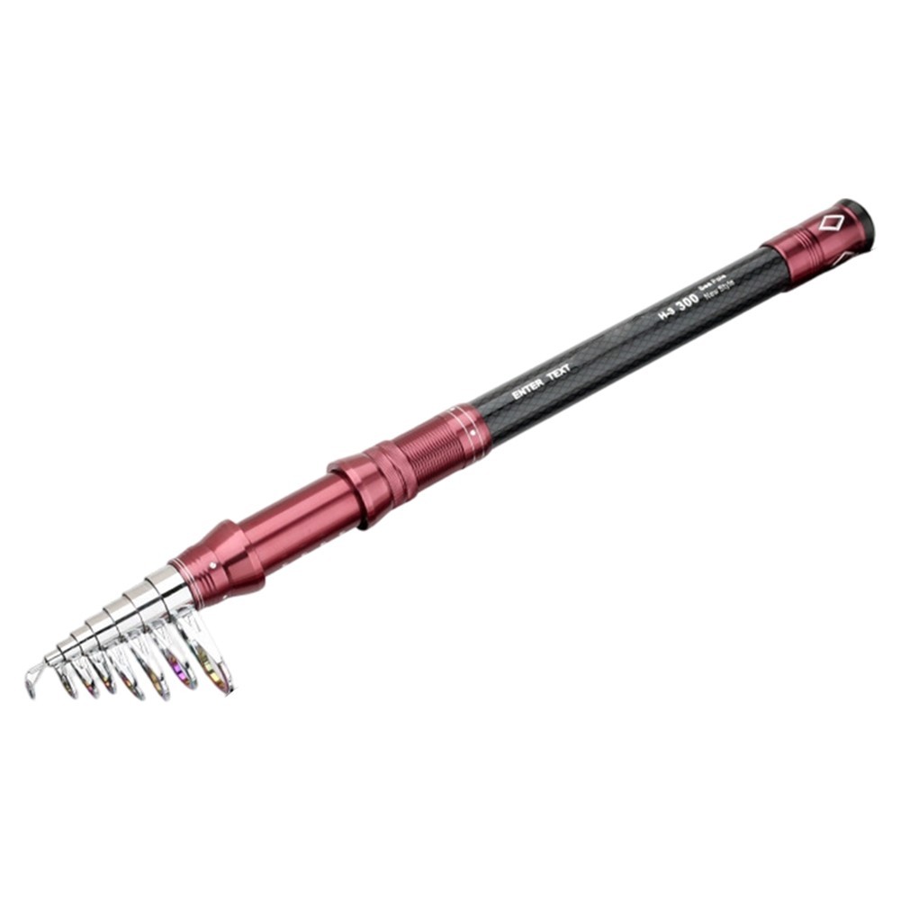 Telescopic Fishing Rod Ergonomic Grip Handle Enlarged Guide Ring Design