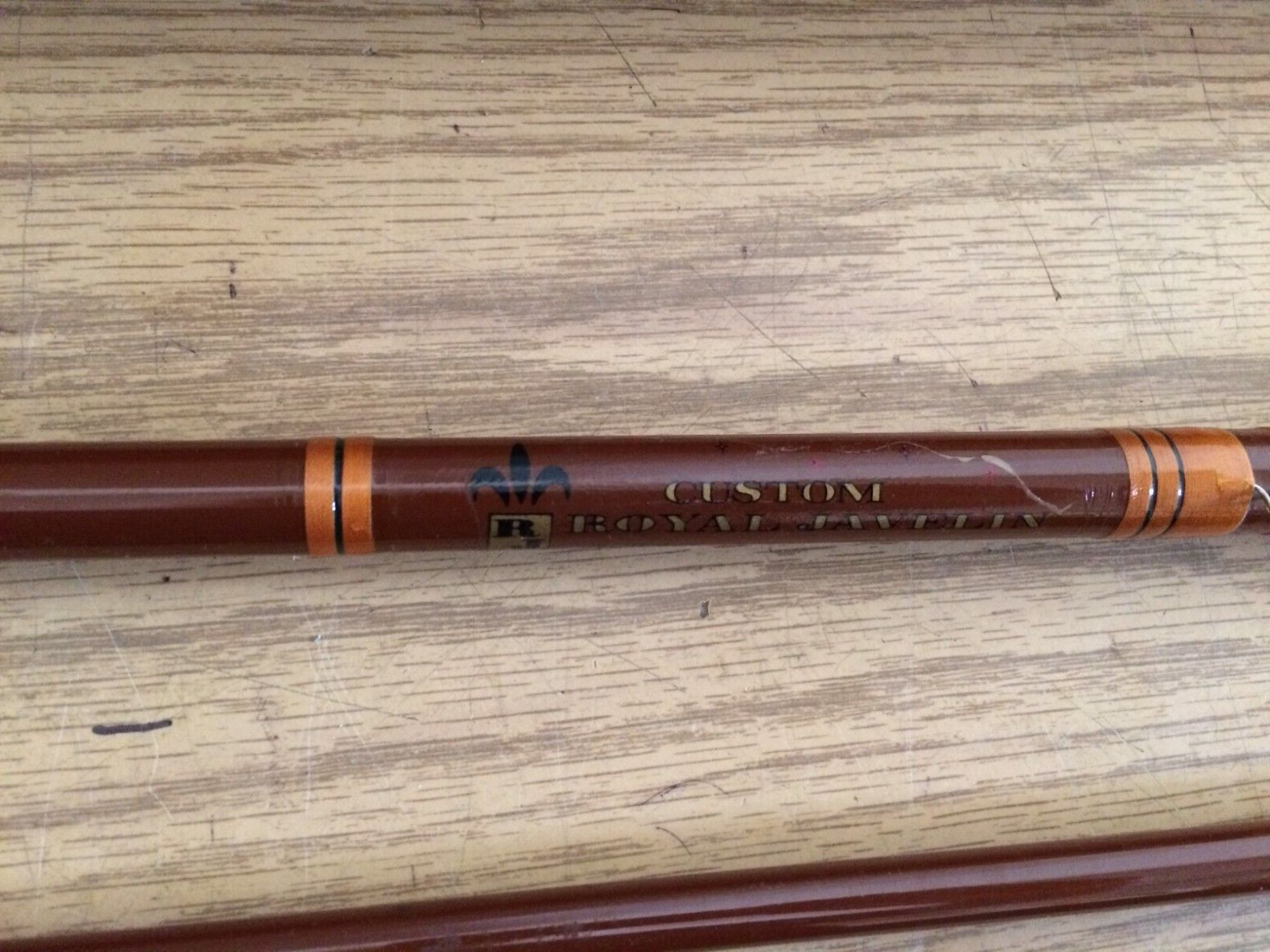 VINTAGE Custom 9′ Royal Javelin 3 pcs Fiber Fishing Rod Garcia Conolon #9641