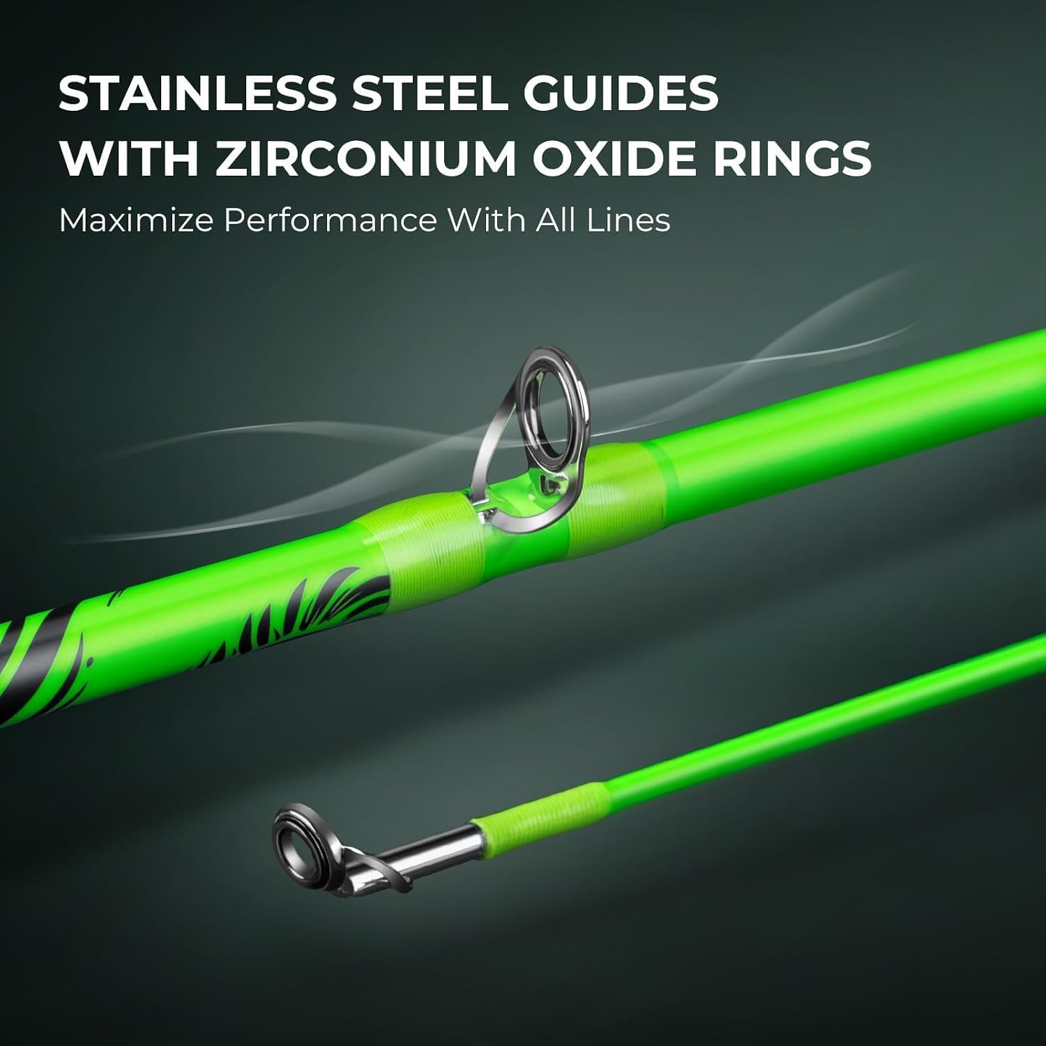 Zephyr Dual Tip Casting Rods & Spinning Fishing Rods, Lightweight Kastflex IM6 G