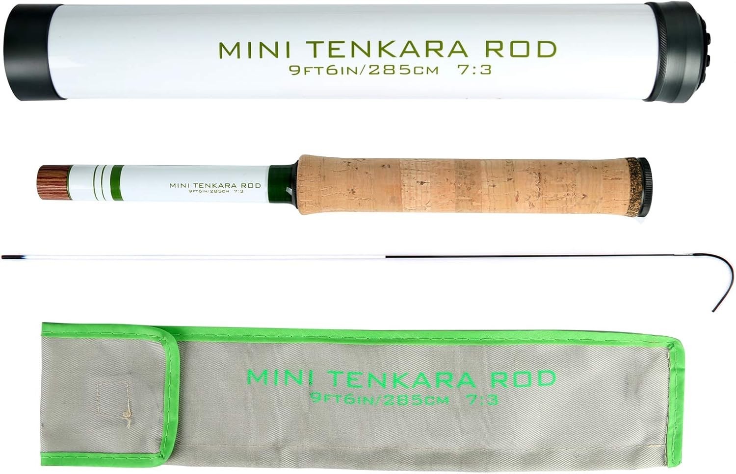 Maxcatch Mini Tenkara Fly Fishing Rod with Extra Tip Section 12ft, 8′, white