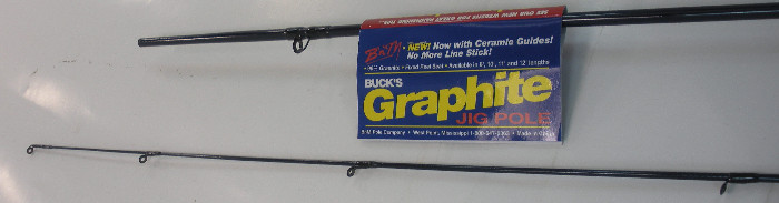 B & M Bucks BGJP122 12 Ft Graphite Jig Pole 2 Sections