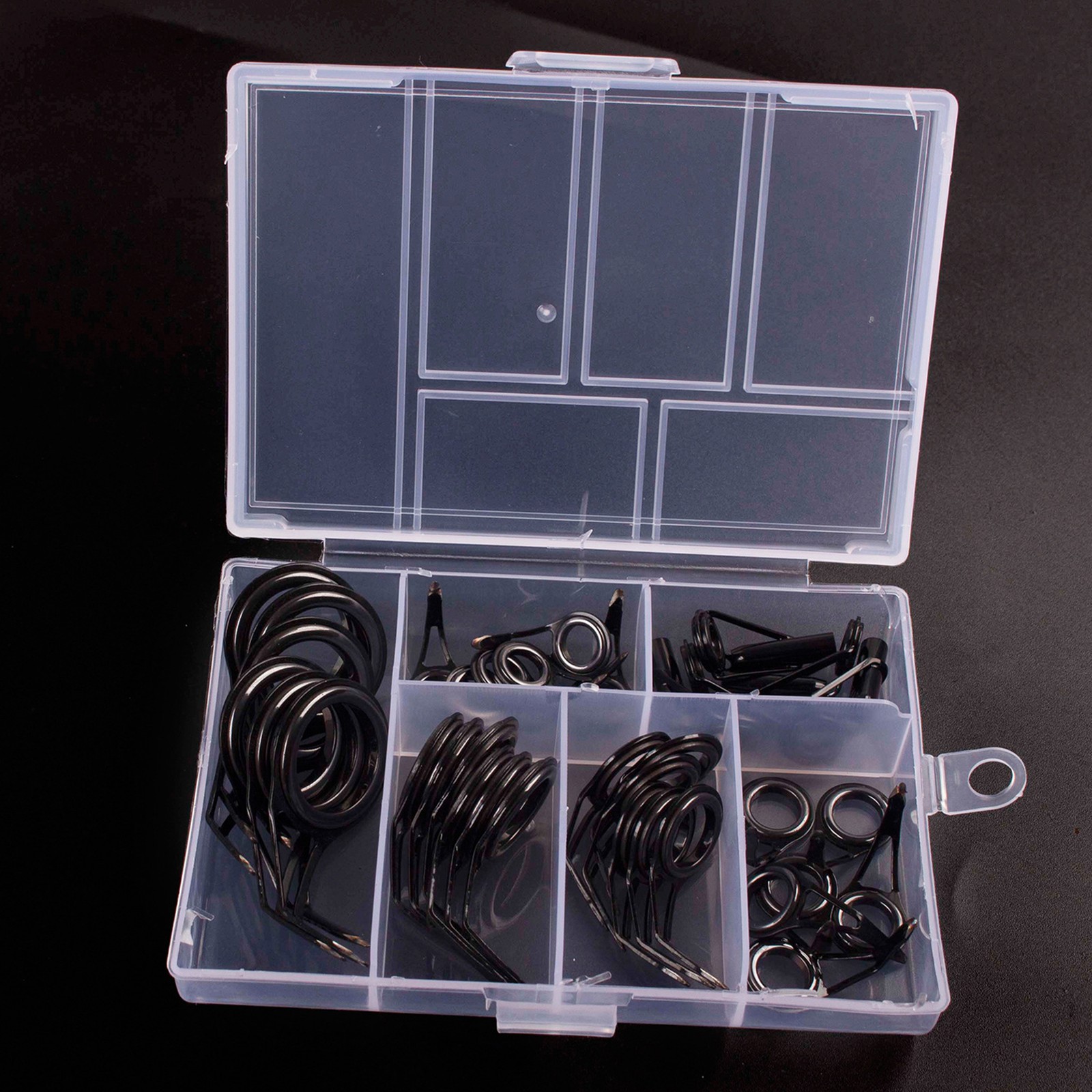 35pcs Fishing Rod Repair Kit Ceramic High Carbon Steel Fishing Rod Guides KFCU