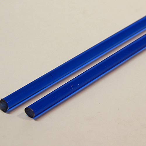 2 PCS Blue Acrylic Lucite Round Rod Dowel 1/2×24 Inch 12.7mm Plastic Rods