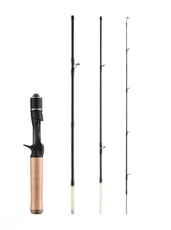 Fishing Rod Ultra Light Travel Spinning/Casting Rods Carbon Fiber Pole 4 Section
