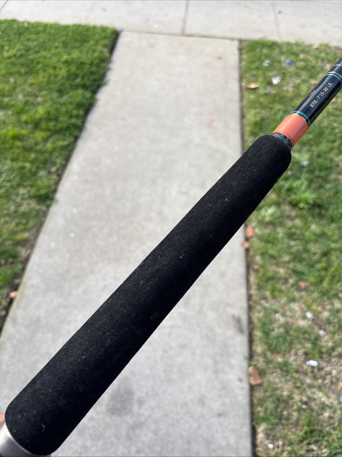 Calstar Grafighter 870L 7’ 15-30LB 1-Piece Fishing Rod USA READ 2 DAMAGED GUIDES