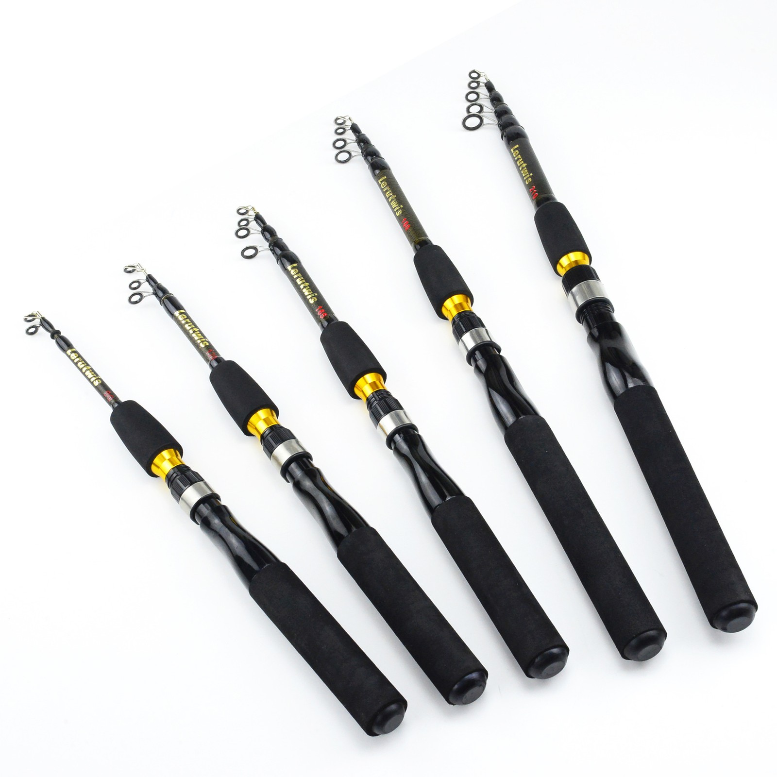1Pcs 90-210 cm ultra-short telescopic carbon ice fishing rod for sea fishing