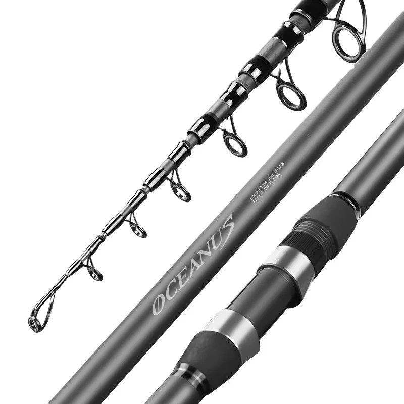 High Quality Carbon Fiber Spinning Rod Ultra Light 5/6/7/8 Section Telescopic Lo