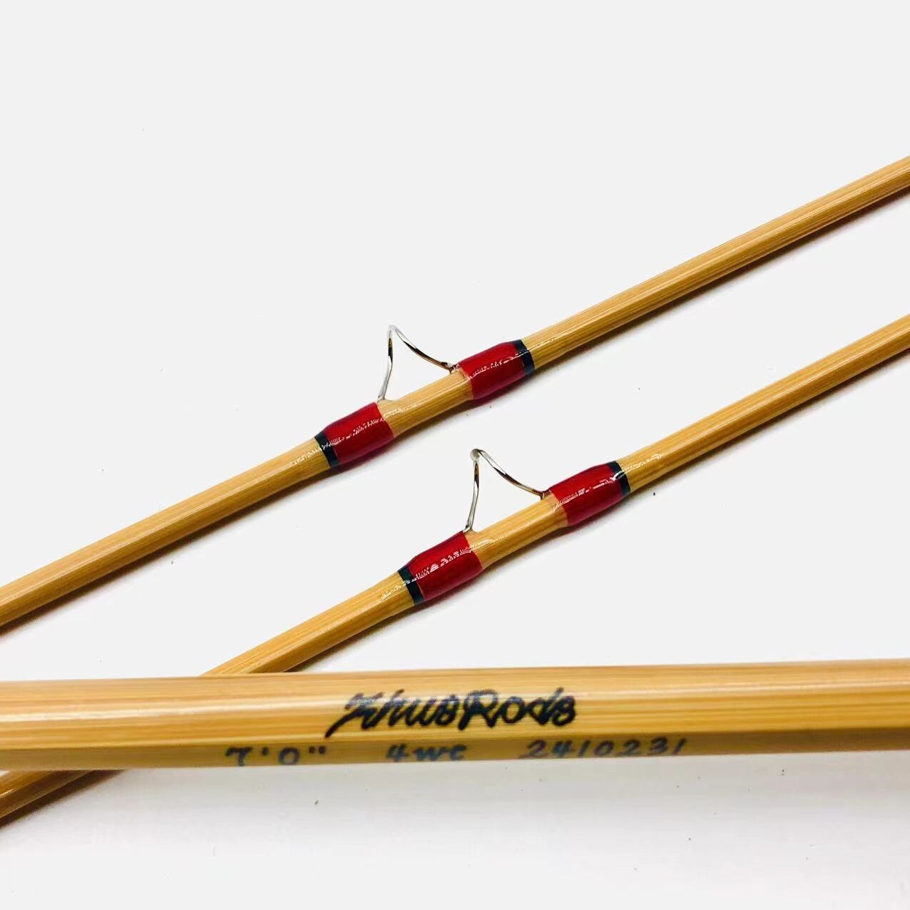ZHUSRODS Classical Bamboo Fly Rod 7’6″~5 wt/2 Section~2 Tip/Fly Fishing Rods