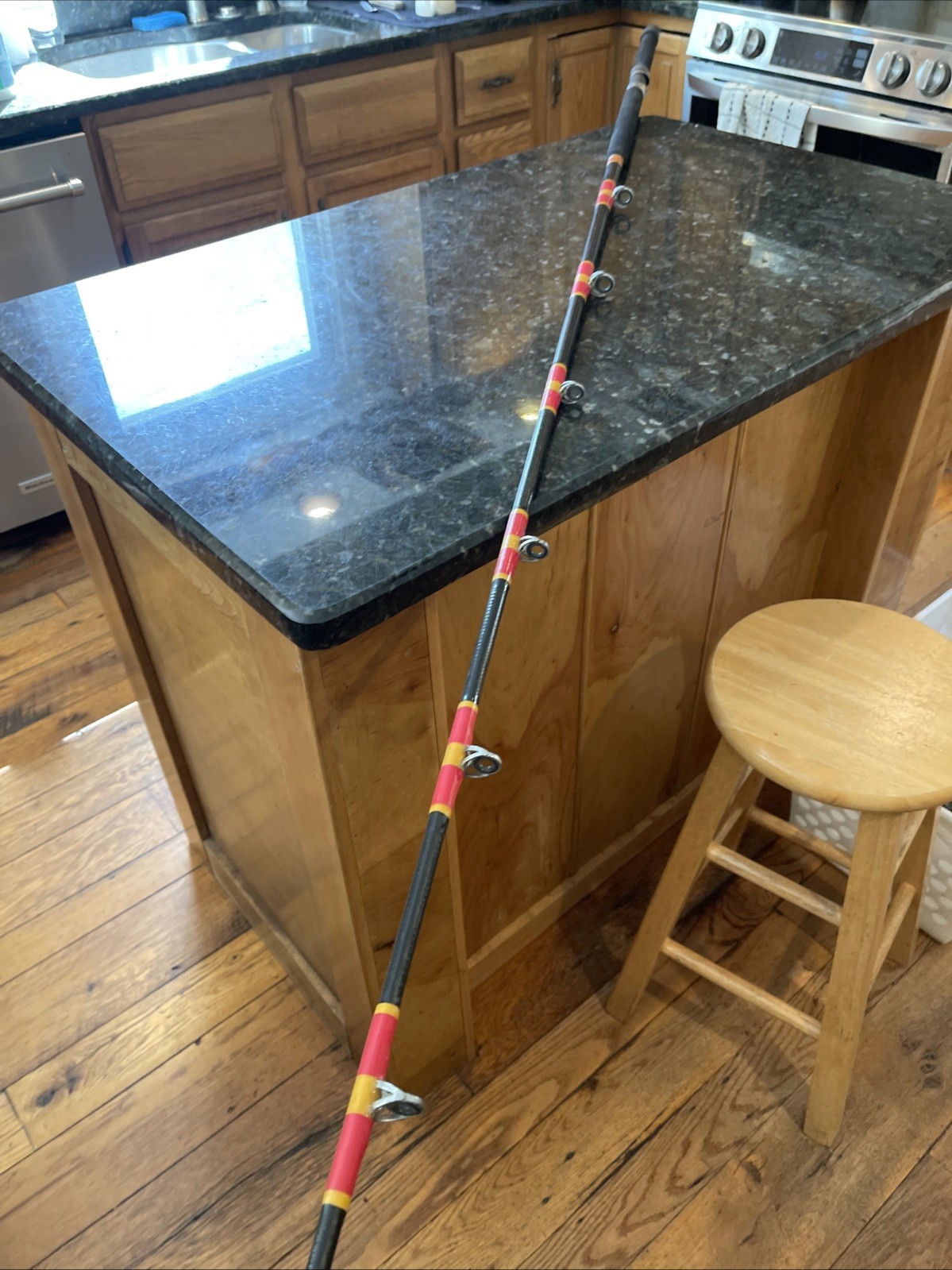 shakespeare ugly stick 7’8” custom salt H20 Heavy Fuji Reel Seat Vtg 7 Guide 1pc