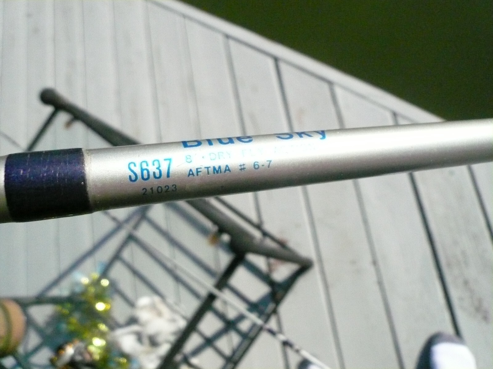 ABU GARCIA BLUE SKY FLY ROD S637 6/7 DRY FLY ACTION LINE WT. 8 FT ,2 PIECE