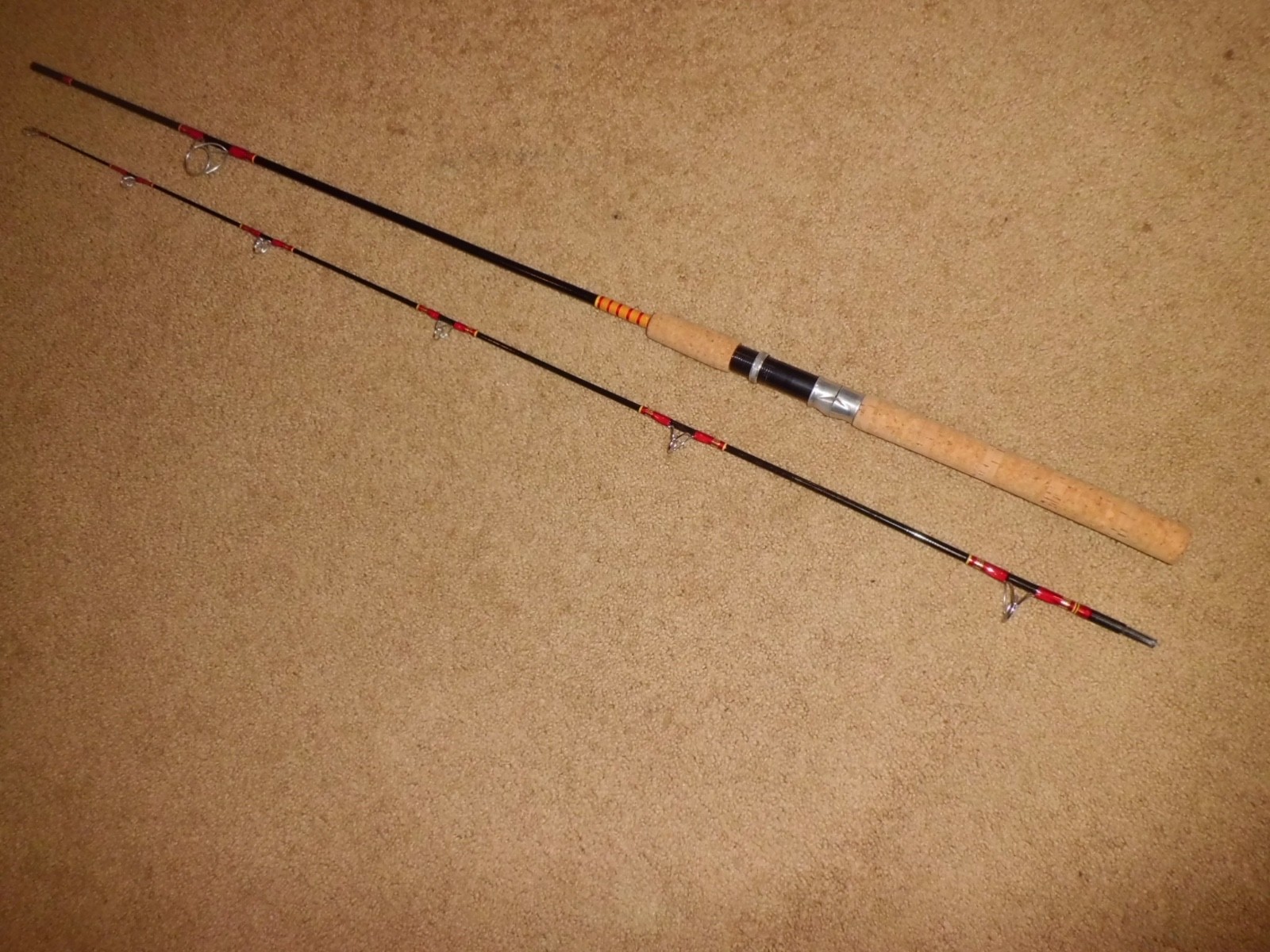 Vintage Custom HARNELL Spinning 7’6″ Rod made in USA- 20 lb test